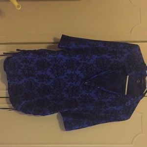 XL Amang NY blue/collared dress shirt